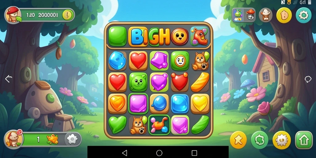 Screenshot gameplay BIGHOKI dengan tampilan tingkat yang menarik.