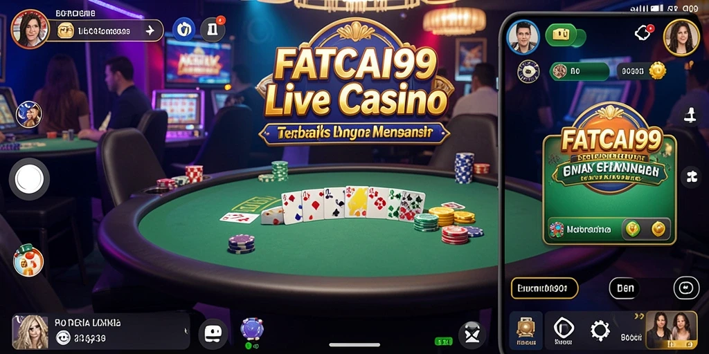 Tampilan menarik dari permainan Live Casino di FATCAI99.