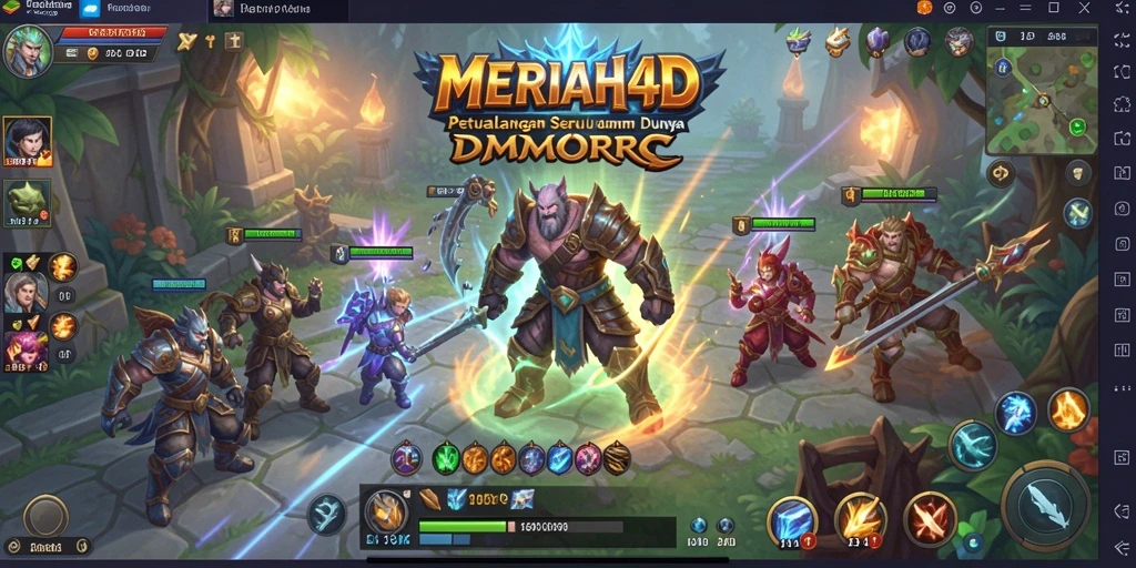 Tampilan gameplay seru di dunia MMORPG MERIAH4D.