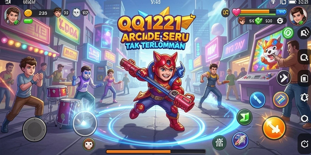 Screenshot gameplay yang menunjukkan aksi seru dalam QQ1221.