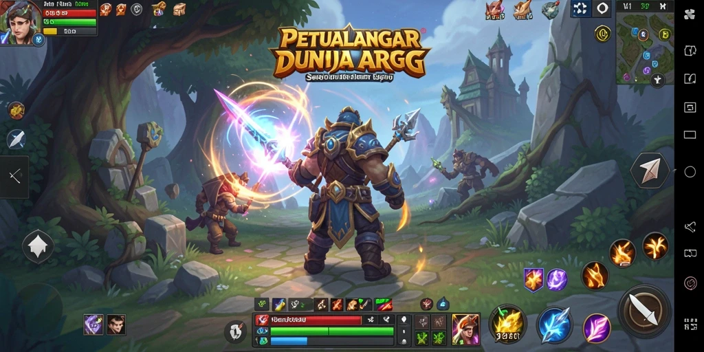 Tangkapan layar utama V21 menampilkan aksi pertarungan seru dalam dunia ARPG.