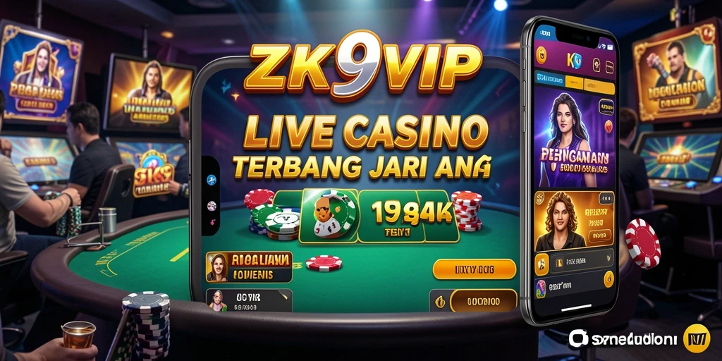 Screenshot utama ZK9VIP menampilkan dealer live dan gameplay yang mendebarkan.
